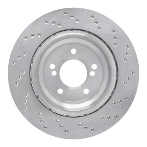 BMW M3 Brake Rotor (1) - Rear - R1 Concepts - Drilled Carbon Alloy Geomet - `06-`08